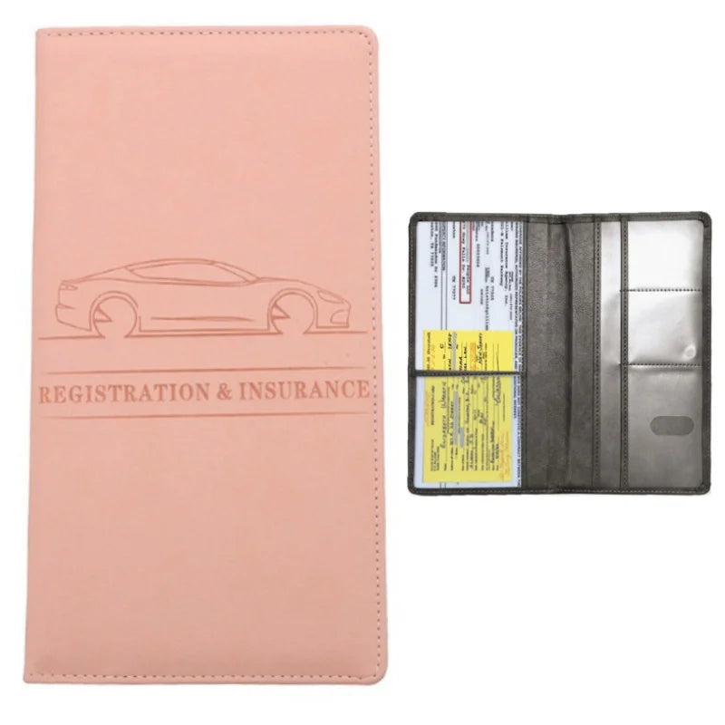 Elevate Your Essentials: Stylish Men's Card Holder for Car Registration, Vehicle License & Insurance