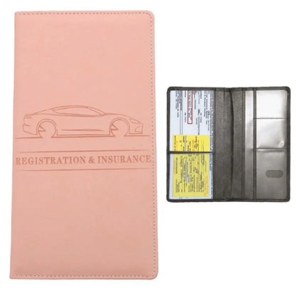Elevate Your Essentials: Stylish Men's Card Holder for Car Registration, Vehicle License & Insurance