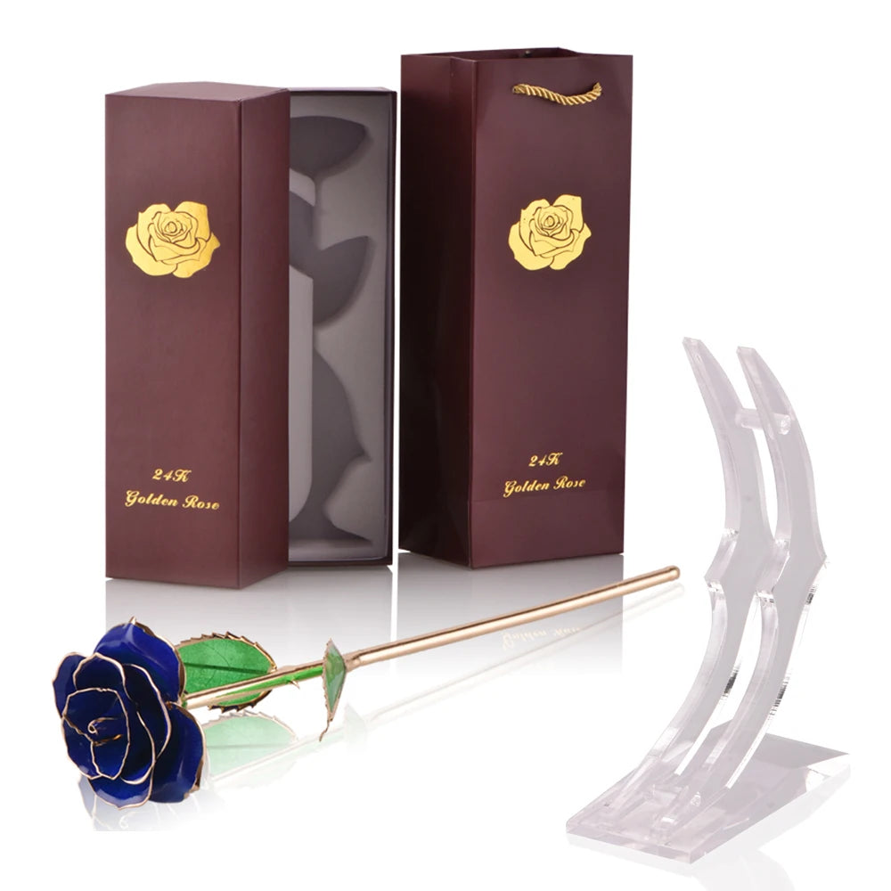 24K Gold Dipped Rose: The Perfect Eternal Gift for Her - Ideal for Valentine's Day, Weddings, and Anniversaries