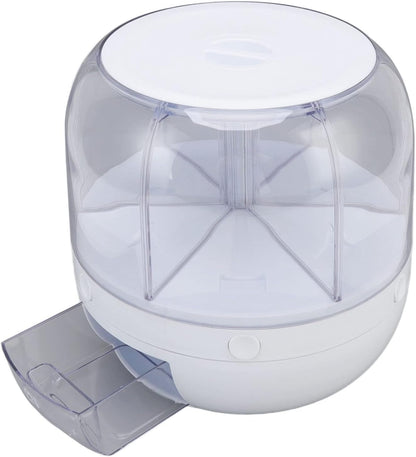 Versatile 6-Grid Rice & Grain Storage Container - 360° Rotating Dry Food Dispenser for Home Kitchen (5Kg)