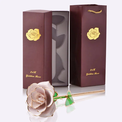 24K Gold Dipped Rose: The Perfect Eternal Gift for Her - Ideal for Valentine's Day, Weddings, and Anniversaries