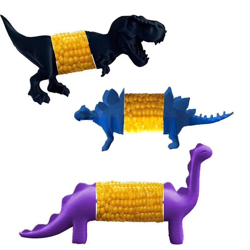 Bring Fun to Your Table with the Adorable Dinosaur Corn Cob Stand – Reusable with Stainless Steel Claws!