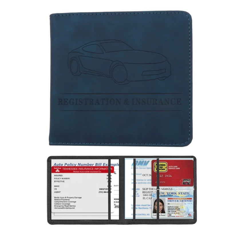 Elevate Your Essentials: Stylish Men's Card Holder for Car Registration, Vehicle License & Insurance