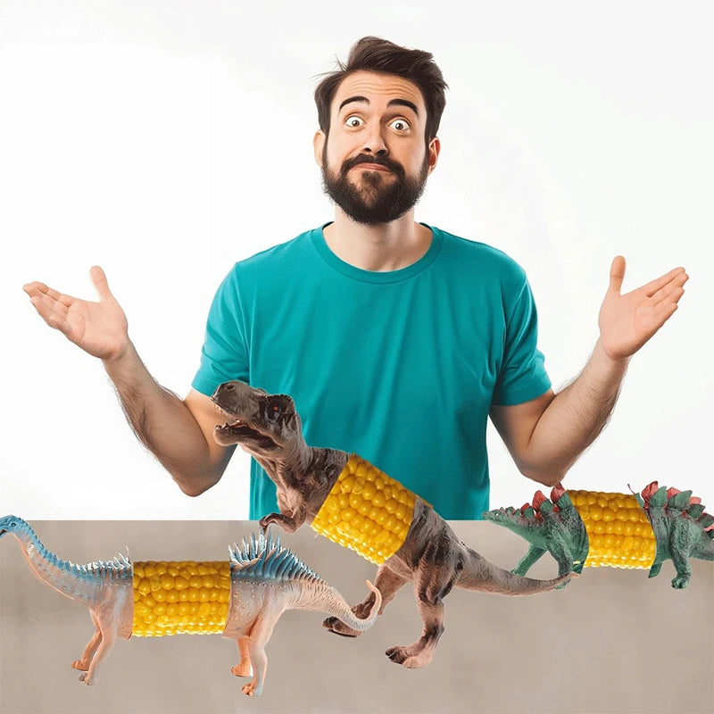 Bring Fun to Your Table with the Adorable Dinosaur Corn Cob Stand – Reusable with Stainless Steel Claws!