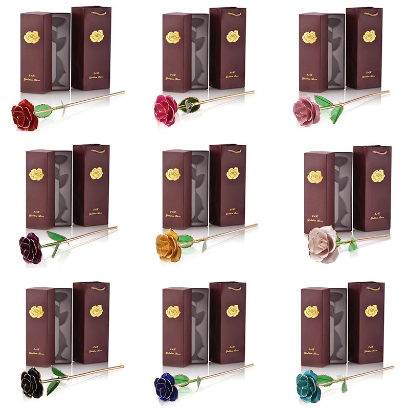 24K Gold Dipped Rose: The Perfect Eternal Gift for Her - Ideal for Valentine's Day, Weddings, and Anniversaries