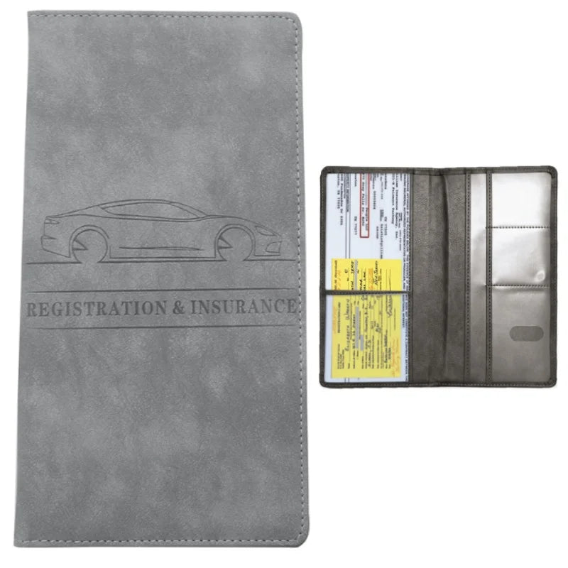 Elevate Your Essentials: Stylish Men's Card Holder for Car Registration, Vehicle License & Insurance