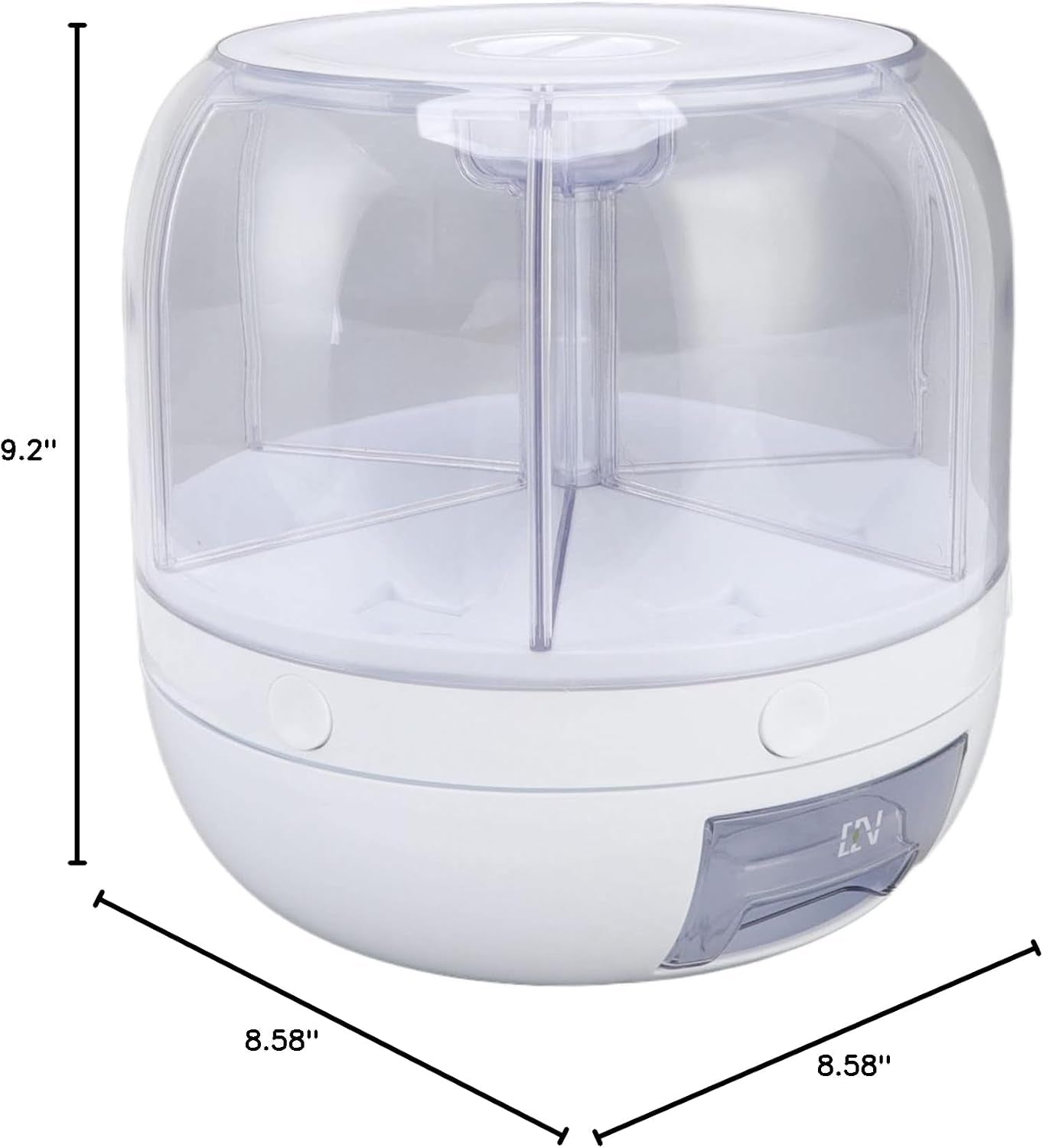 Versatile 6-Grid Rice & Grain Storage Container - 360° Rotating Dry Food Dispenser for Home Kitchen (5Kg)