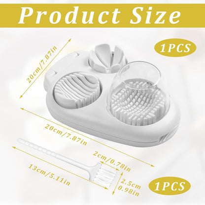 Transform Your Meals with the 3-in-1 Egg Slicer & Cutter - Perfect for Hard Boiled Eggs, Strawberries, and More!