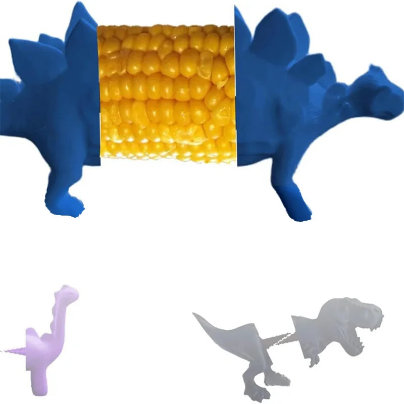 Bring Fun to Your Table with the Adorable Dinosaur Corn Cob Stand – Reusable with Stainless Steel Claws!