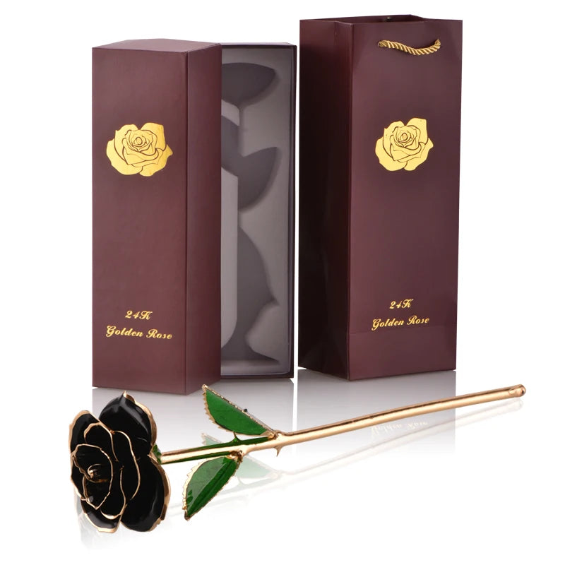 24K Gold Dipped Rose: The Perfect Eternal Gift for Her - Ideal for Valentine's Day, Weddings, and Anniversaries