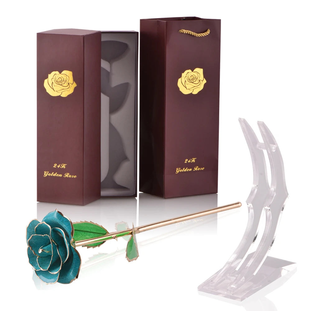 24K Gold Dipped Rose: The Perfect Eternal Gift for Her - Ideal for Valentine's Day, Weddings, and Anniversaries