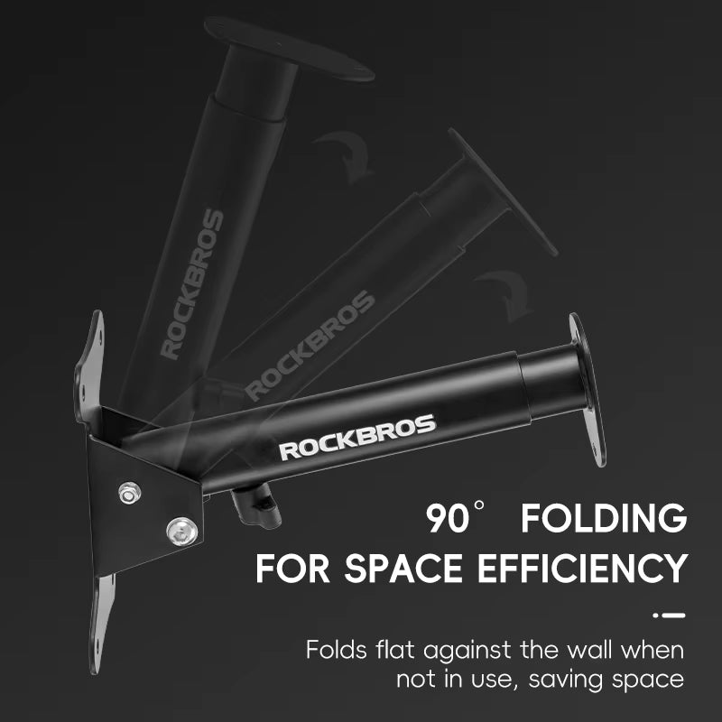 Reinforced Adjustable Wall-Mounted Bike Rack - Perfect for Home Garage Storage of MTB and Road Bikes
