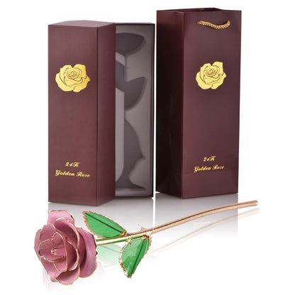 24K Gold Dipped Rose: The Perfect Eternal Gift for Her - Ideal for Valentine's Day, Weddings, and Anniversaries