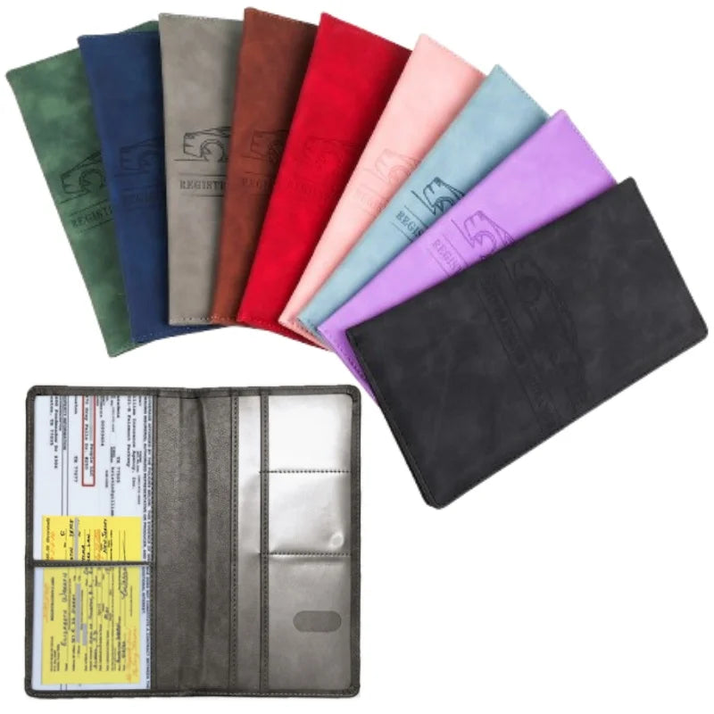 Elevate Your Essentials: Stylish Men's Card Holder for Car Registration, Vehicle License & Insurance