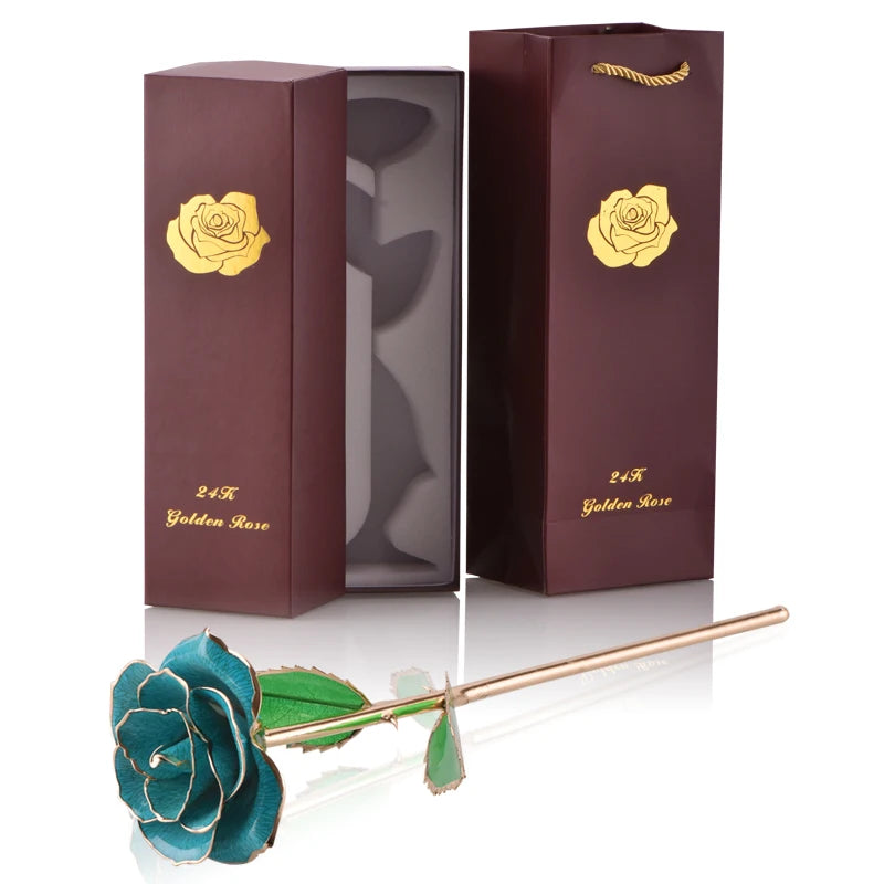 24K Gold Dipped Rose: The Perfect Eternal Gift for Her - Ideal for Valentine's Day, Weddings, and Anniversaries