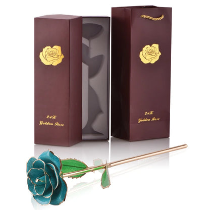 24K Gold Dipped Rose: The Perfect Eternal Gift for Her - Ideal for Valentine's Day, Weddings, and Anniversaries