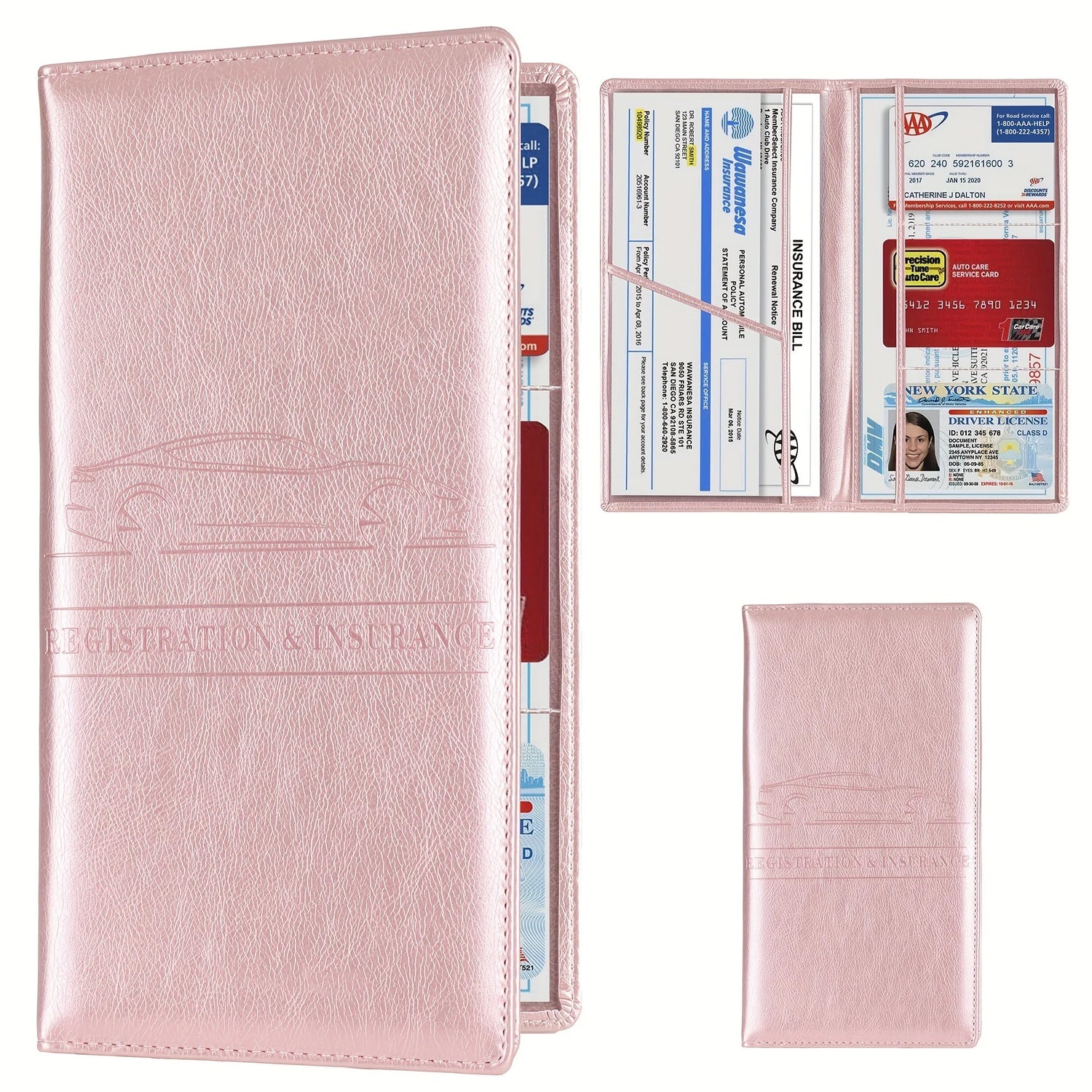 Elevate Your Essentials: Stylish Men's Card Holder for Car Registration, Vehicle License & Insurance