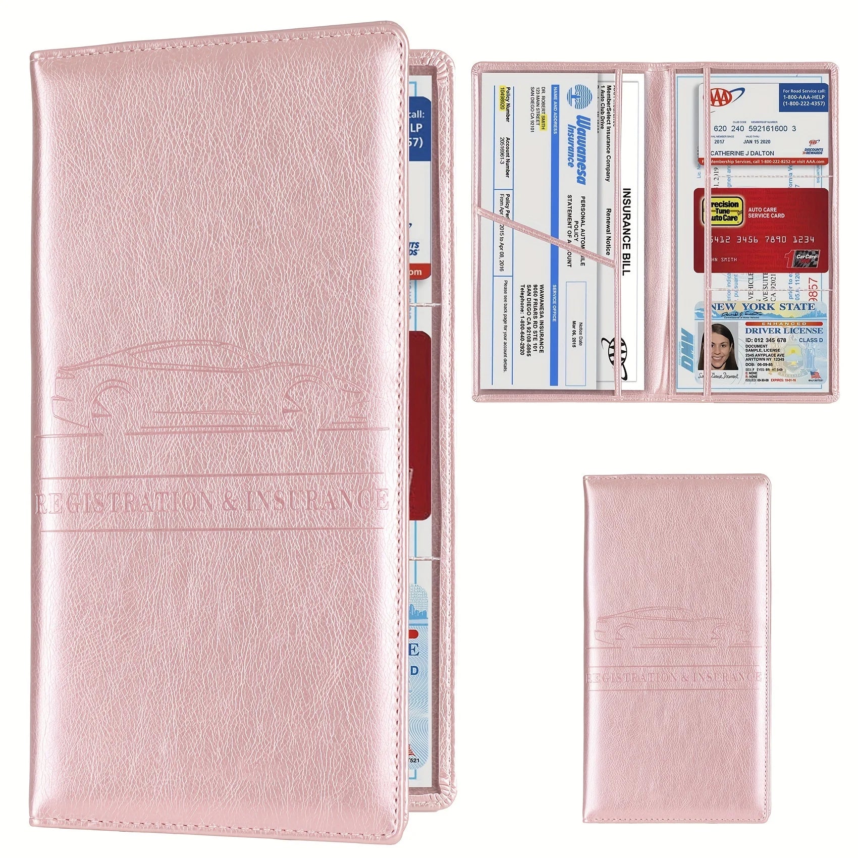 Elevate Your Essentials: Stylish Men's Card Holder for Car Registration, Vehicle License & Insurance