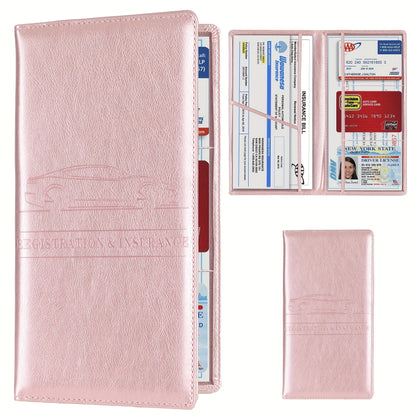 Elevate Your Essentials: Stylish Men's Card Holder for Car Registration, Vehicle License & Insurance