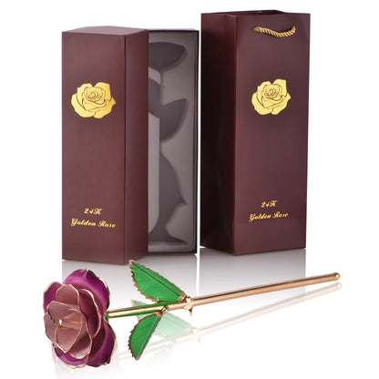 24K Gold Dipped Rose: The Perfect Eternal Gift for Her - Ideal for Valentine's Day, Weddings, and Anniversaries