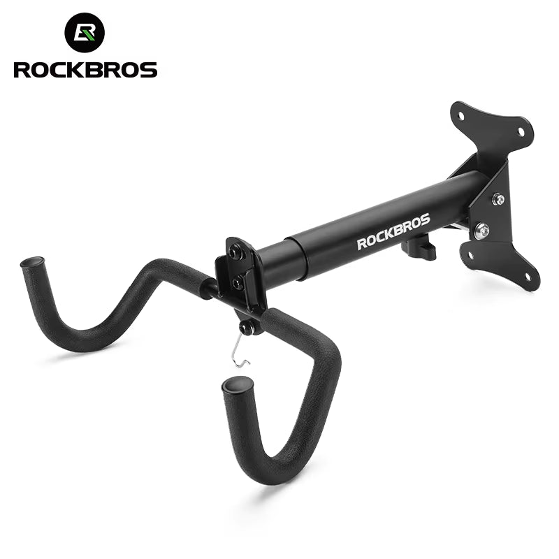 Reinforced Adjustable Wall-Mounted Bike Rack - Perfect for Home Garage Storage of MTB and Road Bikes