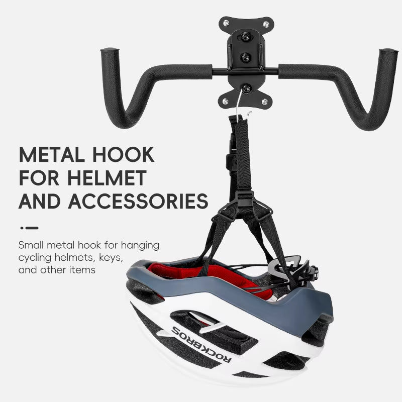 Reinforced Adjustable Wall-Mounted Bike Rack - Perfect for Home Garage Storage of MTB and Road Bikes