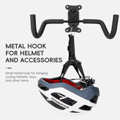 Reinforced Adjustable Wall-Mounted Bike Rack - Perfect for Home Garage Storage of MTB and Road Bikes