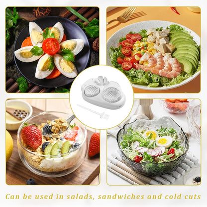 Transform Your Meals with the 3-in-1 Egg Slicer & Cutter - Perfect for Hard Boiled Eggs, Strawberries, and More!