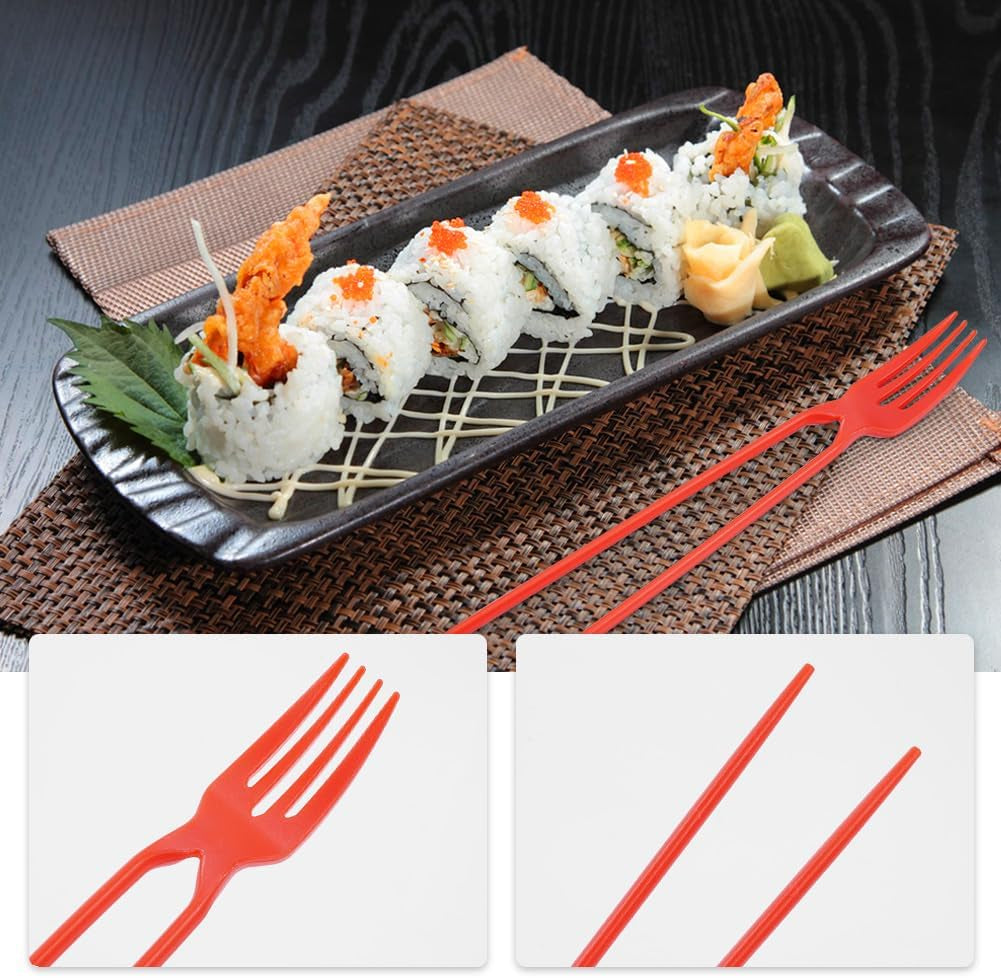 10-Piece Fork Chopsticks Set - The Ultimate 2-in-1 Utensil for Effortless Dining at Home or On-the-Go!