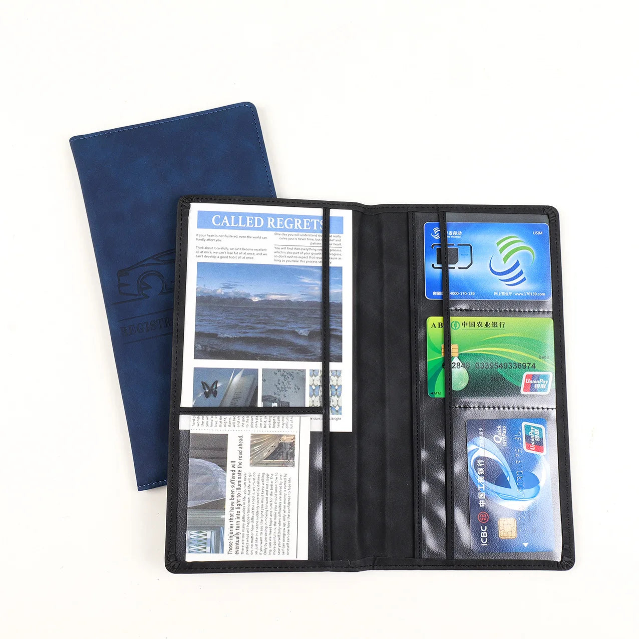 Elevate Your Essentials: Stylish Men's Card Holder for Car Registration, Vehicle License & Insurance