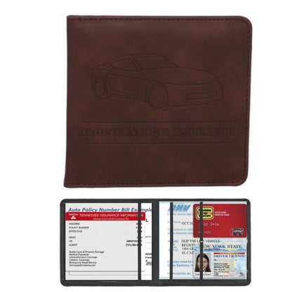 Elevate Your Essentials: Stylish Men's Card Holder for Car Registration, Vehicle License & Insurance