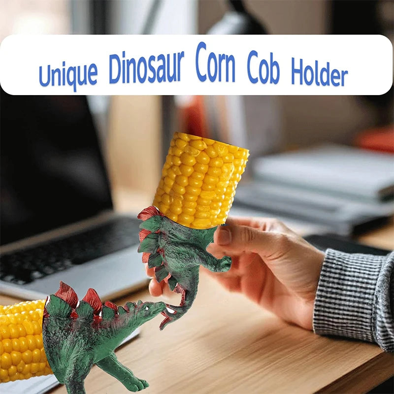 Bring Fun to Your Table with the Adorable Dinosaur Corn Cob Stand – Reusable with Stainless Steel Claws!
