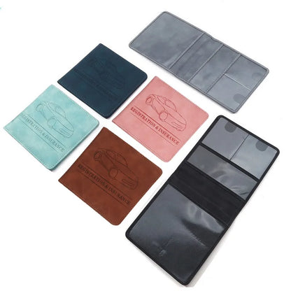 Elevate Your Essentials: Stylish Men's Card Holder for Car Registration, Vehicle License & Insurance