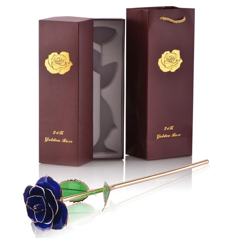 24K Gold Dipped Rose: The Perfect Eternal Gift for Her - Ideal for Valentine's Day, Weddings, and Anniversaries